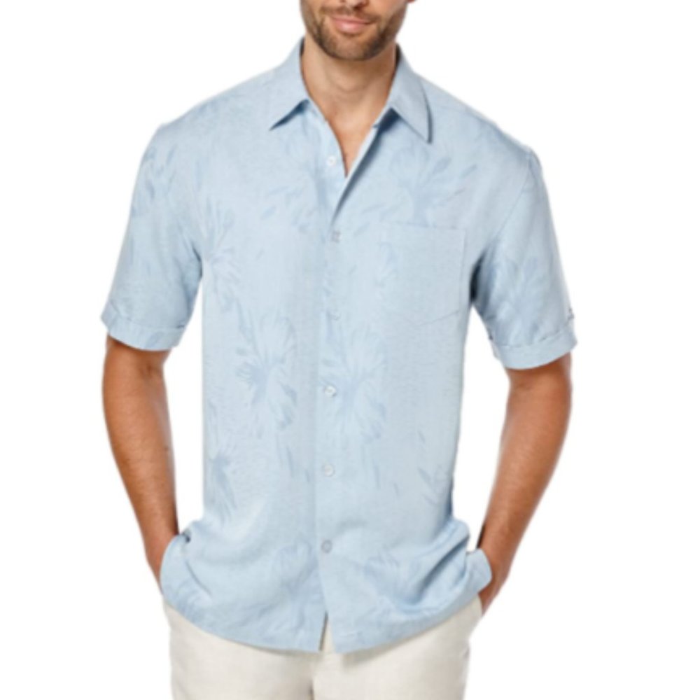 BIG & TALL TWO-TONE FLORAL SHIRT